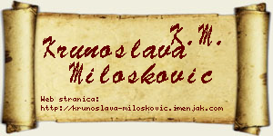 Krunoslava Milošković vizit kartica
